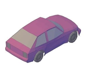 2.	Чертеж вида общего автомобиля легкового в 3D формате