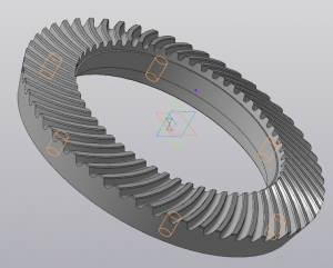 Коническо колесо 3D-моделирование