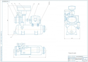 Сборочный чертеж компрессорного агрегата, А1