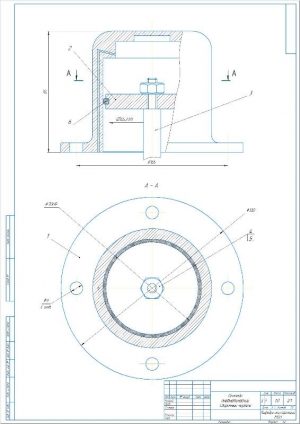2.	Сборочный чертеж цилиндра пневматического, А2