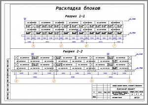 2.	Раскладка блоков фундамента