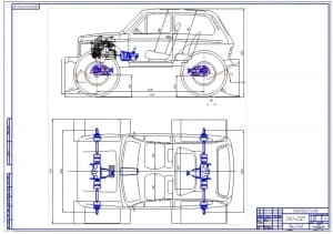 2.	Общий модернизированного в снегоболотоход автомобиля Ваз-2121 Нива (формат А1).