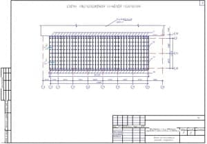 28.	Чертеж схемы расположения панелей покрытия с указанием размеров и существующего здания (формат А3)