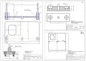 2.	Сборочный чертеж подъемной плиты бачка и рабочие чертежи деталей: опора и подъемная плита (формат А1)