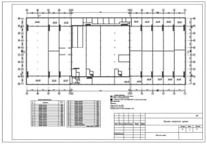 План 2-го этажа с условными обозначениями и габаритными размерами