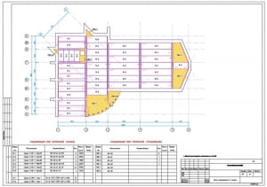 Планировочный чертеж перекрытия второго этажа со спецификацией плит перекрытий А2
