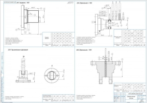3.	Операционные эскизы: 015 Токарная, 025 Горизонтально-фрезерная, 035 и 050 Сверлильная с ЧПУ