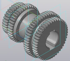 3D-чертеж блок-шестерни