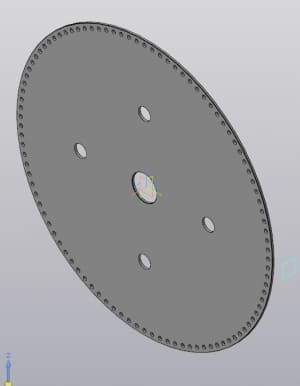 Диск цевочного колеса в 3D-проекции