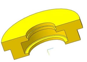 Полувтулка съемная 3D-чертеж