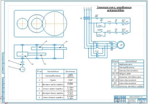 3.	Электромеханическая схема управления подъемным стендом (А1)