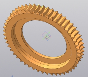 Червячное колесо глобоидное GAU 3D-чертеж