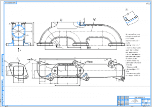 4.	Сборочный чертеж коллектора для подсоединения фильтра на двигатель Д-240 А1 