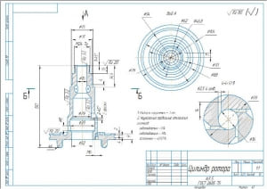 5.	Деталировочный чертеж цилиндра ротора, А3, с указанием материалов для изготовления АЛ5