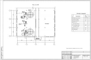 5.	Проект модернизаци (лист №5) – чертеж плана: привязка технологического оборудования уточнить после его получения