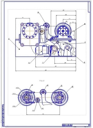 5.	Сборочный чертеж механизма (формат А1)