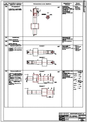 5, 6, 7. Технологическая карта ремонта вала-шестерни на трех листах формата А1 с приведением пооперационно следующих сведений