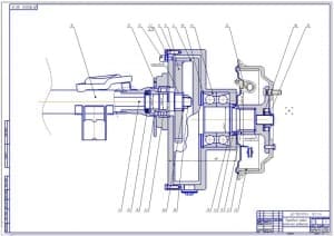 7.	Сборочный чертеж переднего левого колесного редуктора (формат А1)