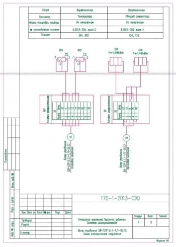 10.	Схема соединений шкафа управления ШУ-СОР 6.1.1-1/1-05.13. на формате А4