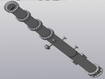 1.	Объёмная 3D модель промышленной колонны деэтанизатора для переработки нефтяных газов