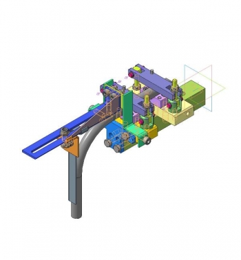 1.	3-D модель приспособления для фрезеровки пазов в круглых трубах