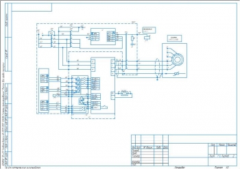 1.	Чертеж принципиальной схемы управления электропривода раскроя мебельных щитов, А3