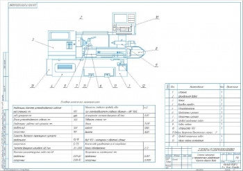 1.	Чертеж токарного станка с ЧПУ 16Б16Т1, А2