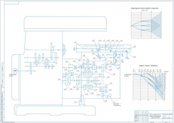 Чертежи привода главного движения токарно-револьверного станка 6Р82