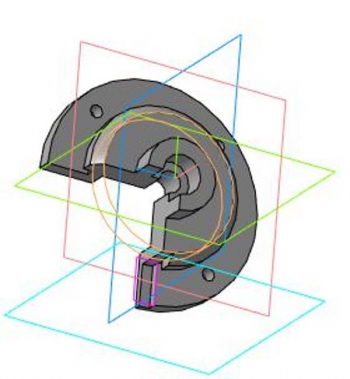 11.	3D-модель детали крышка