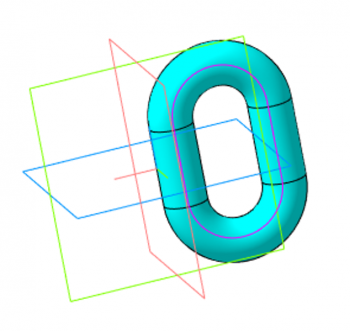 14.	3D-чертеж звено цепи