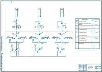 1.	Схема гидравлическая принципиальная панелей регулятора мощности и управления механизмами формата А1 