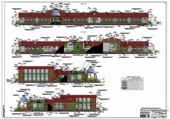 Чертежи проектирования здания школы на 80 учащихся