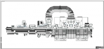 Трехцилиндровая теплофикационная турбина модели Т-140-145