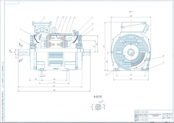 Конструкция асинхронного двигателя типа 4AH180M6У3