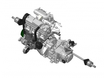 Конструкция двигателя автомобиля ВАЗ-2108 3D