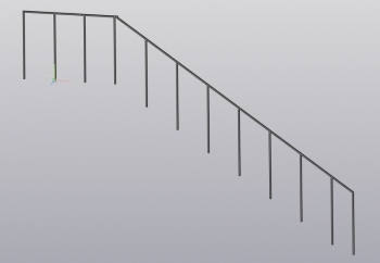 Деталировочный чертеж конструкции лестницы