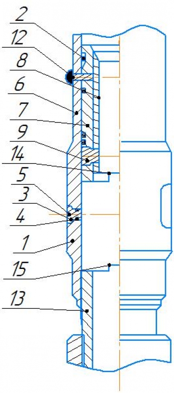Схема муфты ступенчатого цементирования обсадных колонн