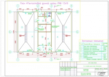 План здания автомойки модификации РМ4-12х16 