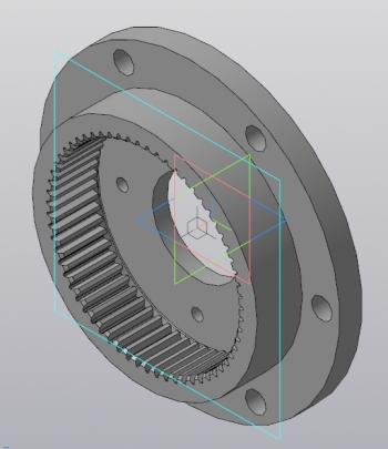 3D-чертеж колеса внутреннего зацепления