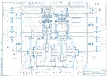 2.	Конструкция воздушного поршневого двухступенчатого компрессора, А1