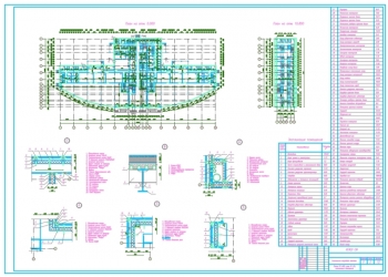 2.	Архитектурно-строительный чертеж планов гостинично-торгового комплекса с экспликацией помещений, А1