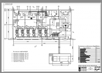 2.	План компрессорного узла с экспликацией холодильного оборудования и трубопроводов, А1