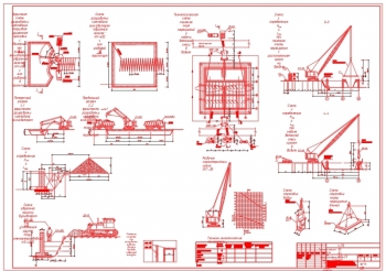 2.	Схема разработки котлована, с разрезами, расчетными схемами и рабочими характеристиками крана СКГ-30