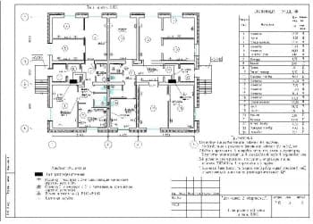 Набор чертежей плана внутреннего электроснабжения жилого дома на 2 квартиры