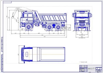 2.	Общий вид грузового автомобиля Урал-55571-30 (формат А1)