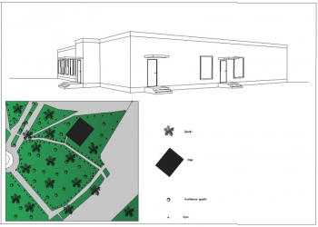 3.	Генеральный план расположения на местности с общим видом здания