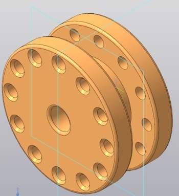 3D-чертеж цевочного часового колеса