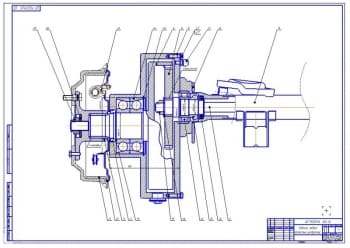 3.	Сборочный чертеж заднего левого колесного редуктора (формат А1)