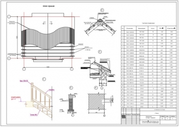 4.	Рабочий чертеж плана крыши с конструктивными узлами