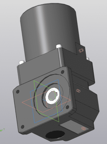 3D модель двигателя 4IK25GN-CWE с редуктором 4GN150RH